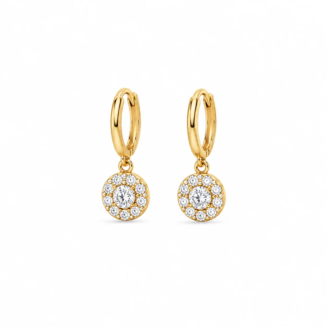 Bezel set diamond studs
